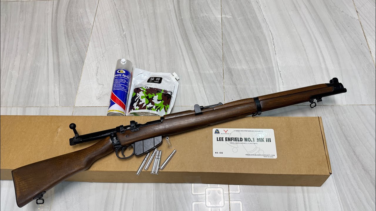LEE ENFIELD NO.1 MK III ไม้แท้ๆ DB 106 ปืนบีบีกันอัดลมชักยิงทีละนัดคัดปลอกงานสวยๆจากค่าย DOUBLE BELL