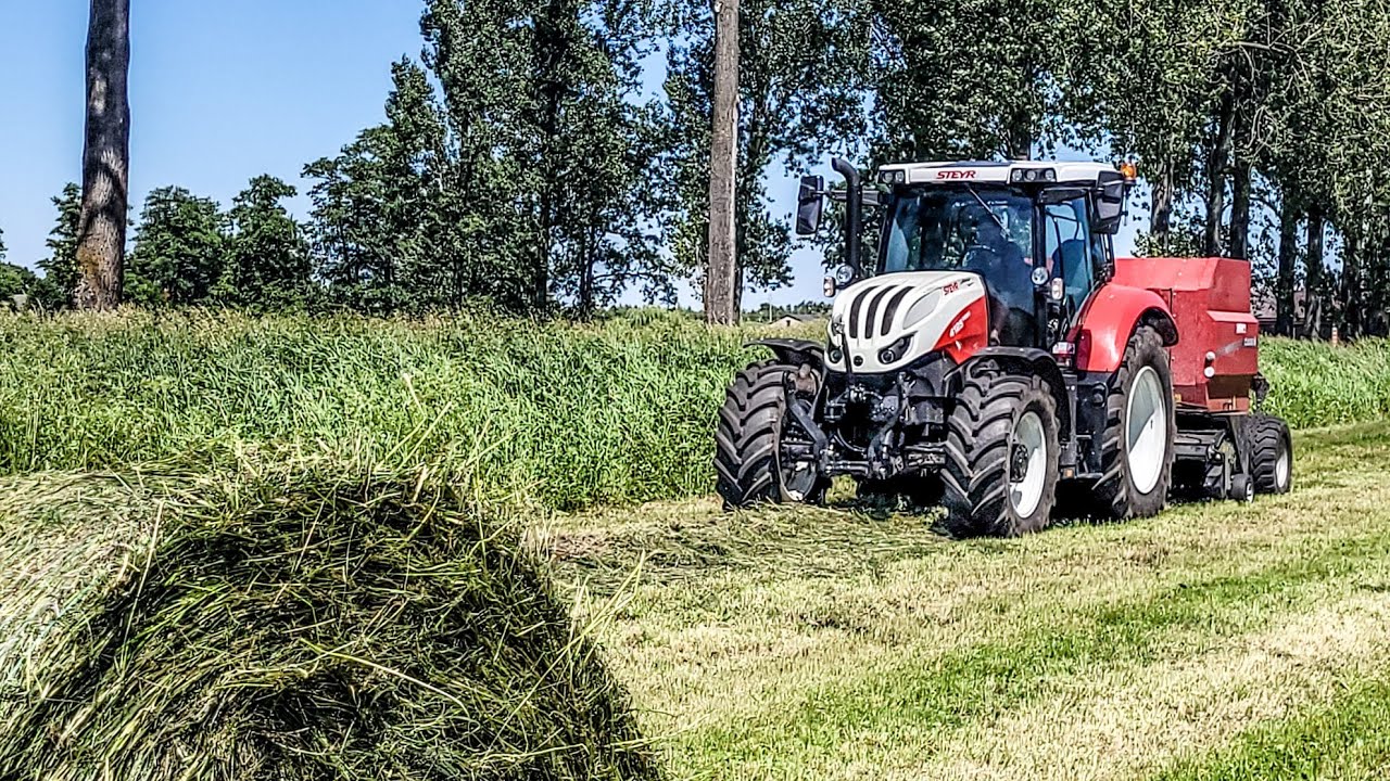 NOWY NABYTEK 2022! ✰ Prasowanie w Gr Bas ✔ Steyr 4125 Profi ✔ Agro Adam ✔