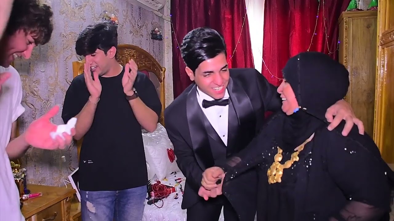 حفل زفاف عباس الجيزاني بحضور الفنان علي الدهامي الف مبروك