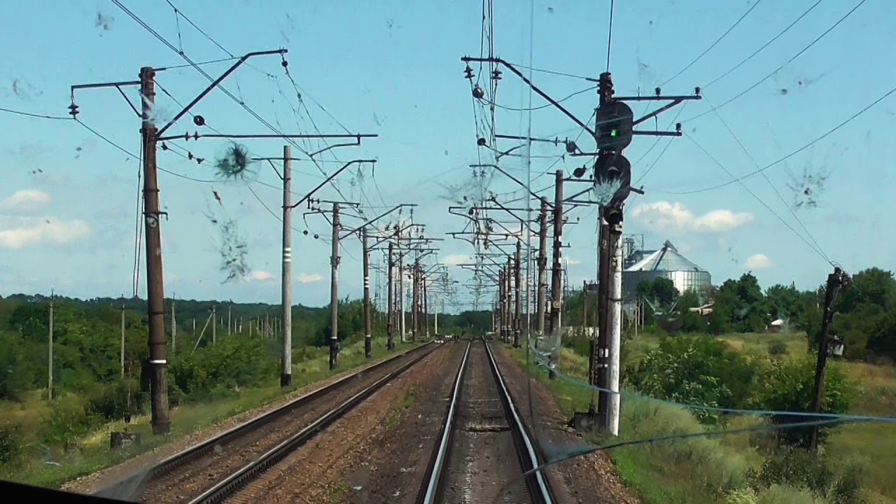 Kyiv-Zaporizhia Intercity Train Ride part 2 (HD front view)