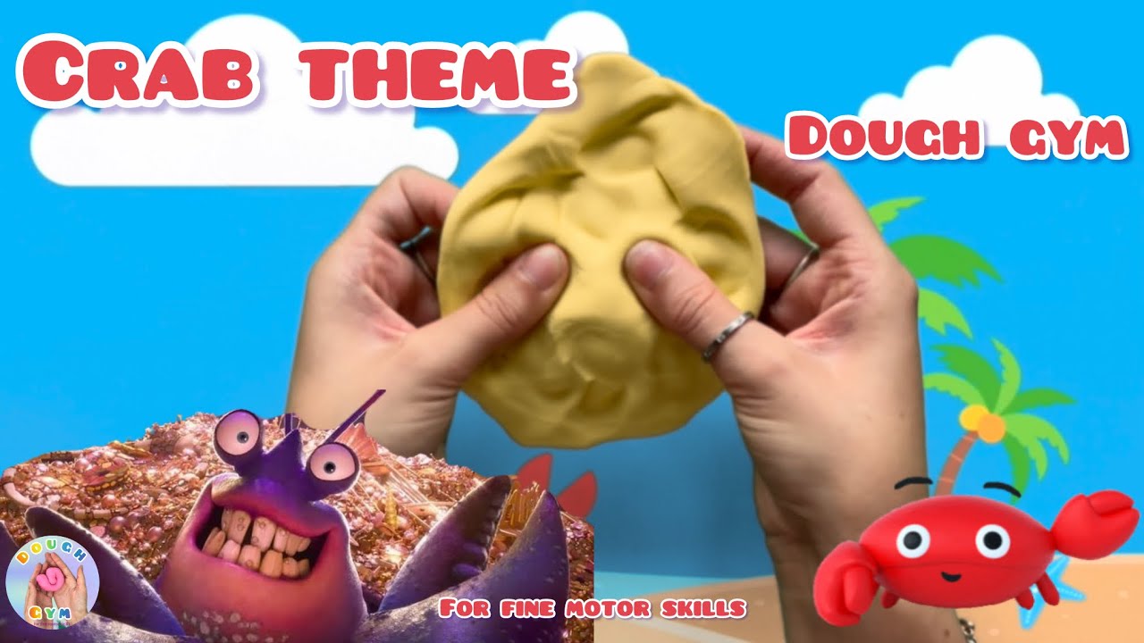 Crab theme / Shiney / dough gym for fine motor skills / mood boosting dough disco