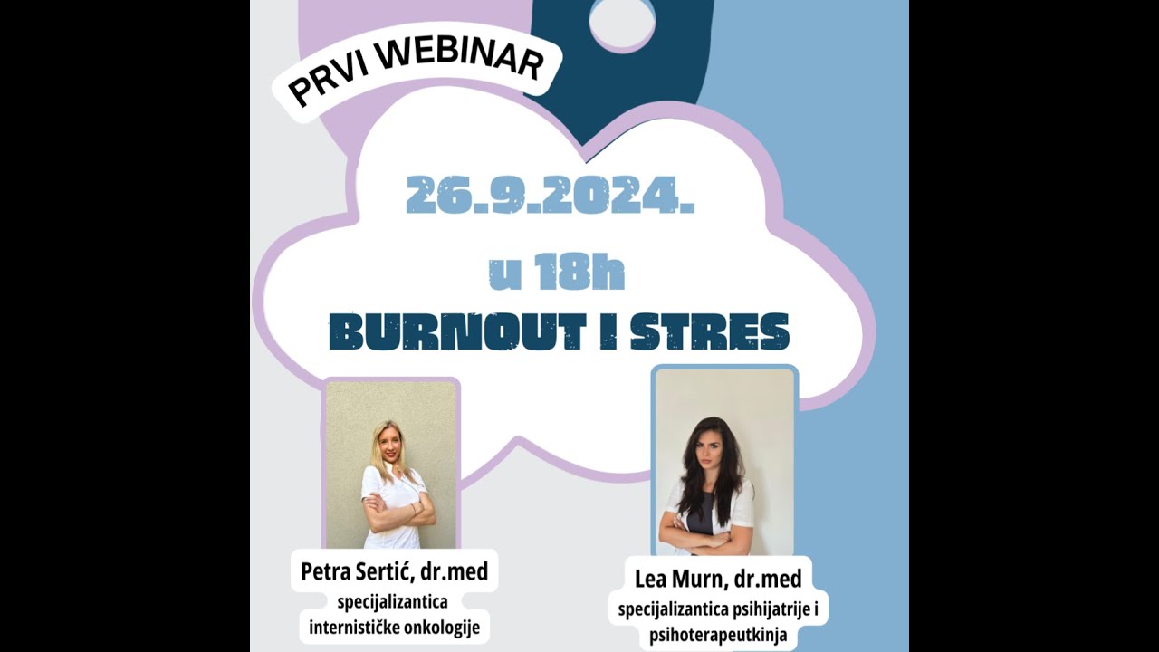 Prvi webinar - Burnout i stres - 26.9.2024