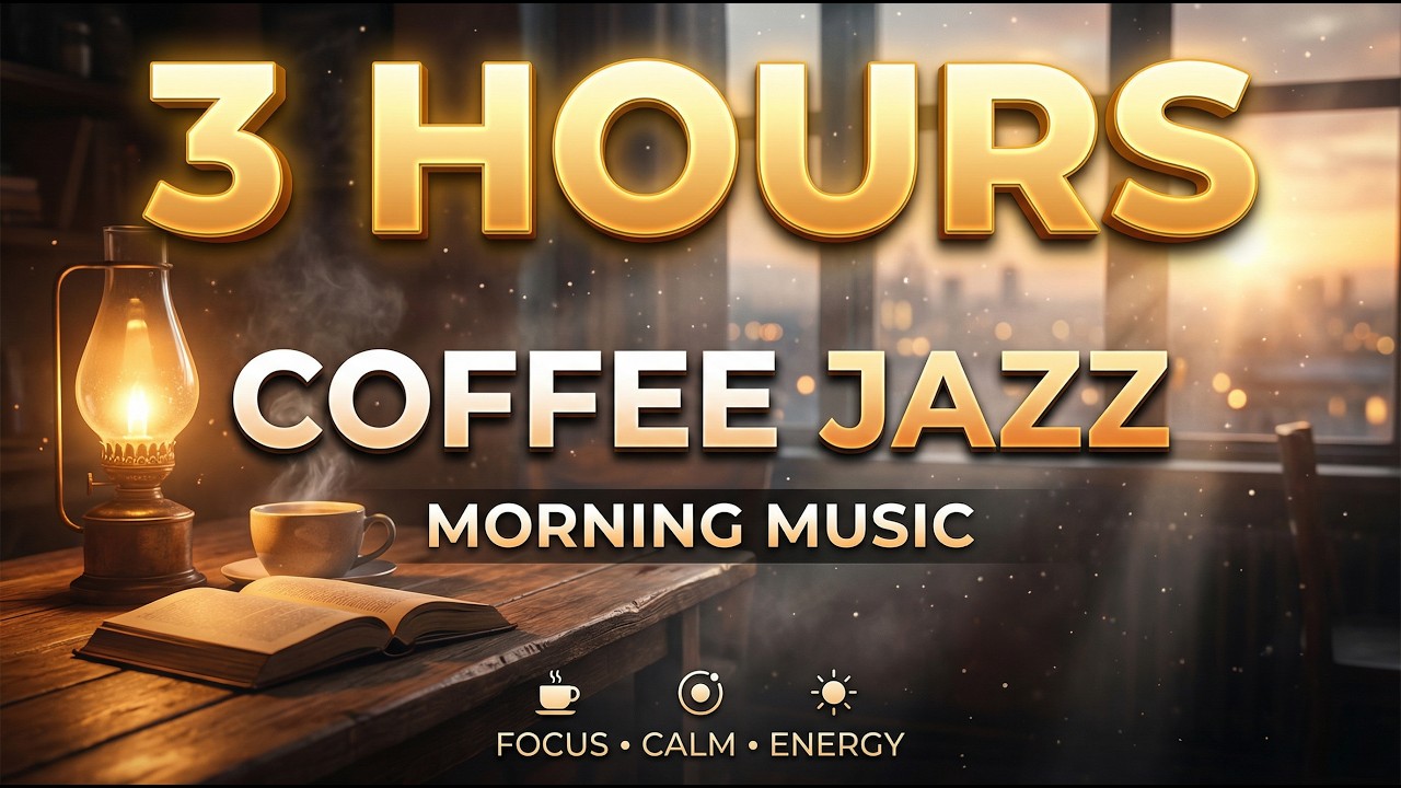 3 Hours Morning Coffee Jazz ☕ Calm Focus for Stress-Free Mornings