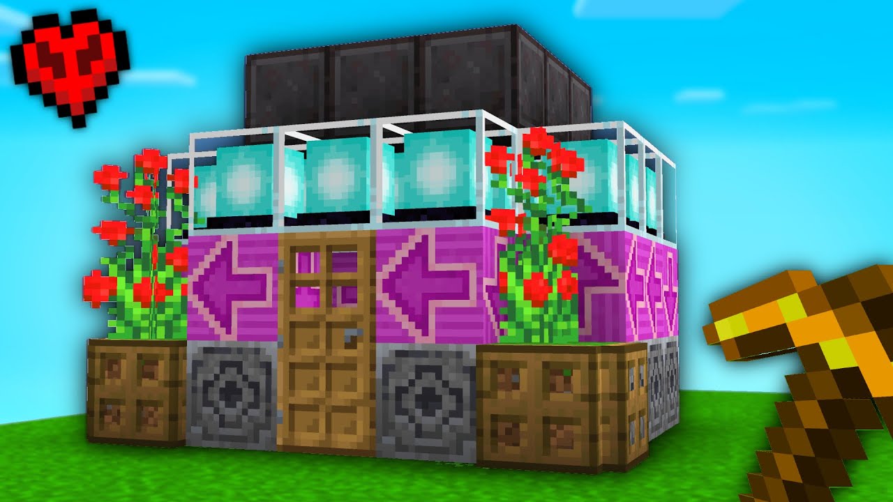 J'ai Construit une Maison en Bloc Rare sur Minecraft Hardcore