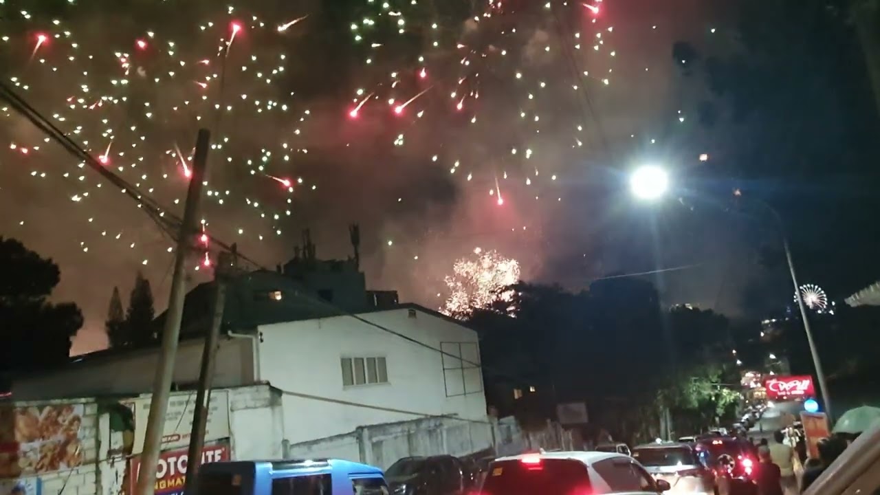 Fireworks at Panagbenga festival 2026