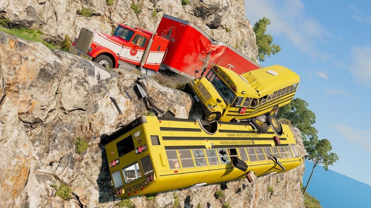 Cars vs Dangerous Mountain Cliff Road #3 | BeamNG.drive Extreme Crash Test