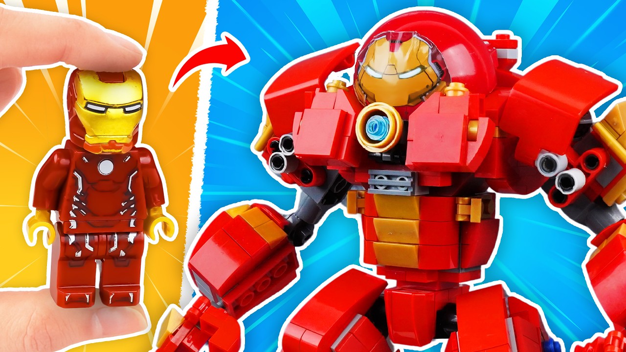 Распаковка минифигурки Железного Человека LEGO и сборка трансформирующегося Халкбастера | Канал R...