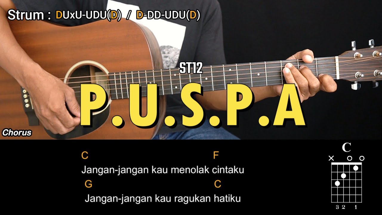 P.U.S.P.A - ST12 | Tutorial Chord Gitar Mudah dan Lirik