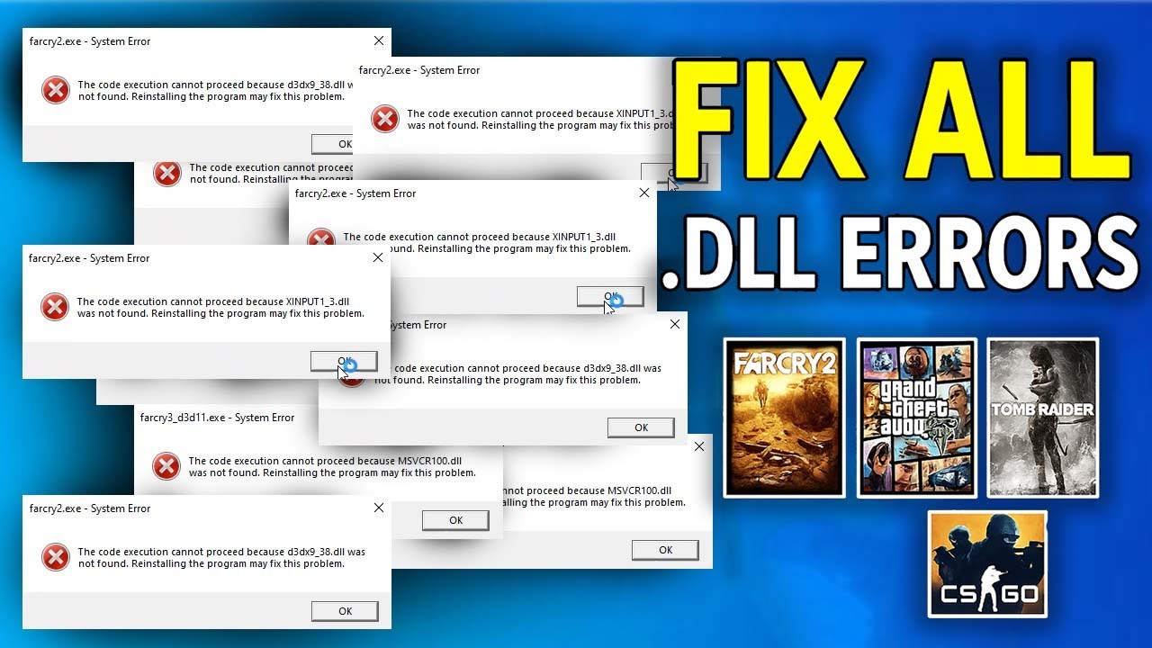 how to fix missing .dll files in any game