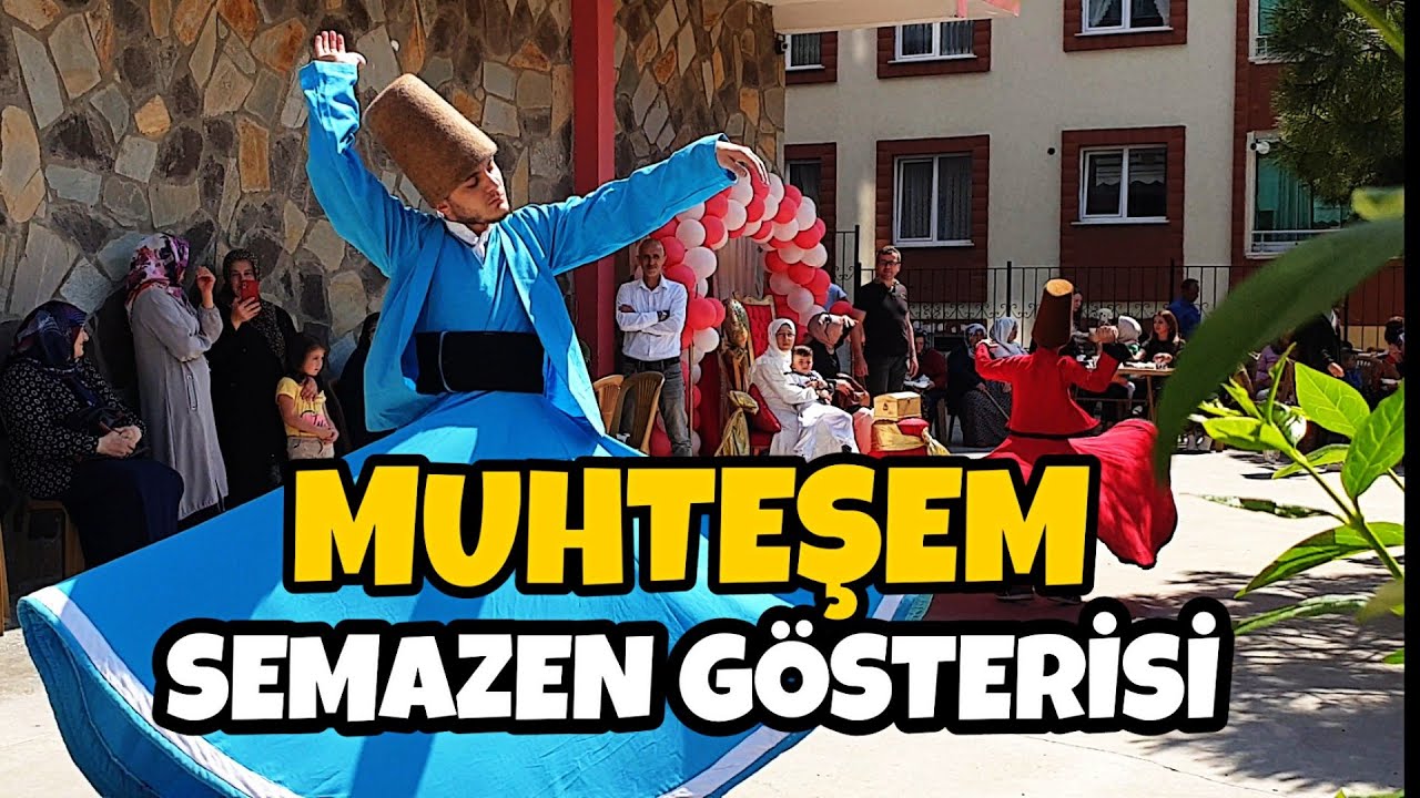 SAMSUNDA MUHTEŞEM SEMAZEN GÖSTERİSİ - SİTE BAHÇESİNDE SÜNNET İLAHİ GRUBU