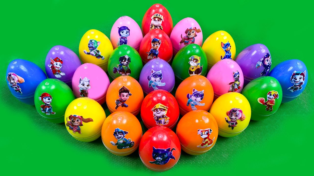 Unboxing Paw Patrol Surprise Eggs with Slime! Satisfying ASMR Clay Reveal – Ryder, Skye & More!