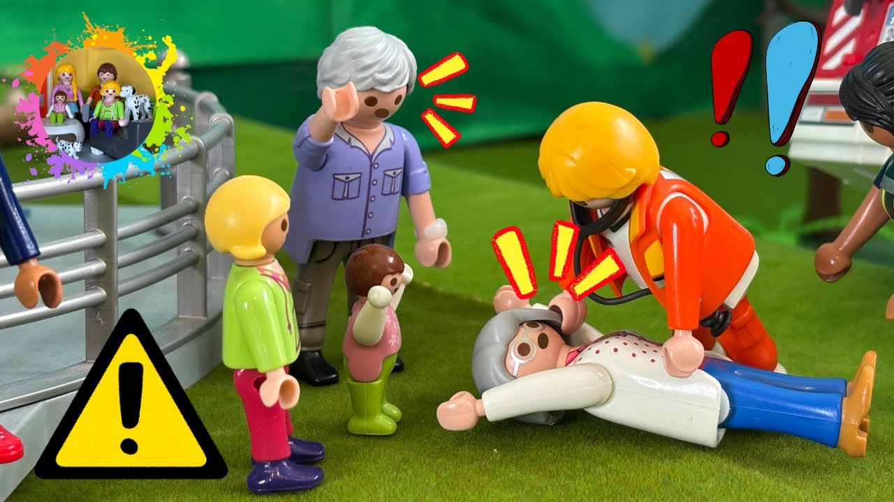 Playmobil Familie Schmidt – Kleiner Unfall im Riesenrad 🎠 Feuerwehr hilft sofort! 🚒
