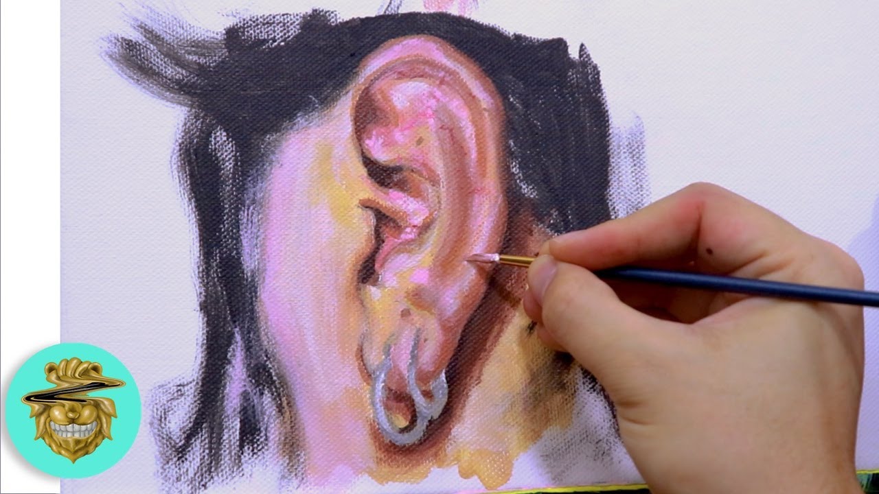 COMO PINTAR OREJAS - Tutorial de Pintura con Acrílicos