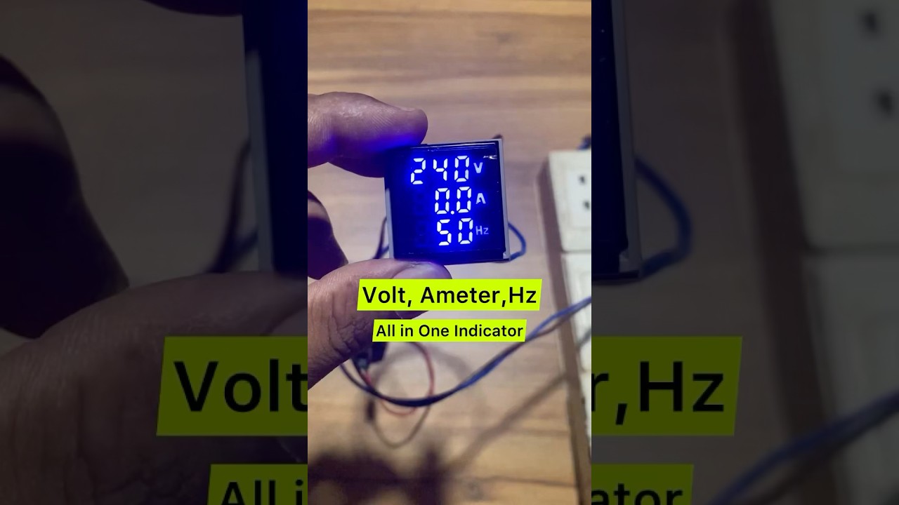 Voltage Ampere Hz meter | panel indiactor #ilektrikal #wiring #ytshorts