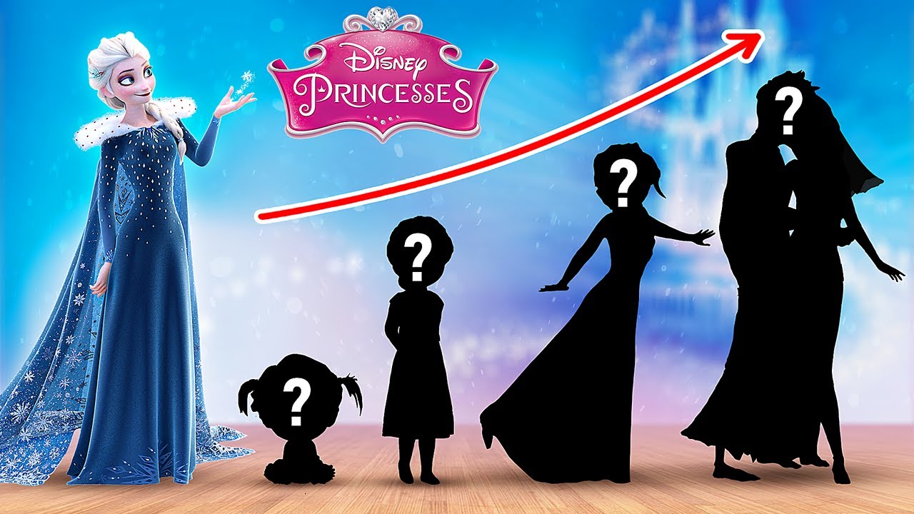 Disney Princess Growing Up Compilation! Frozen Elsa, Rapunzel, Ariel Mermaid Life After Happy End