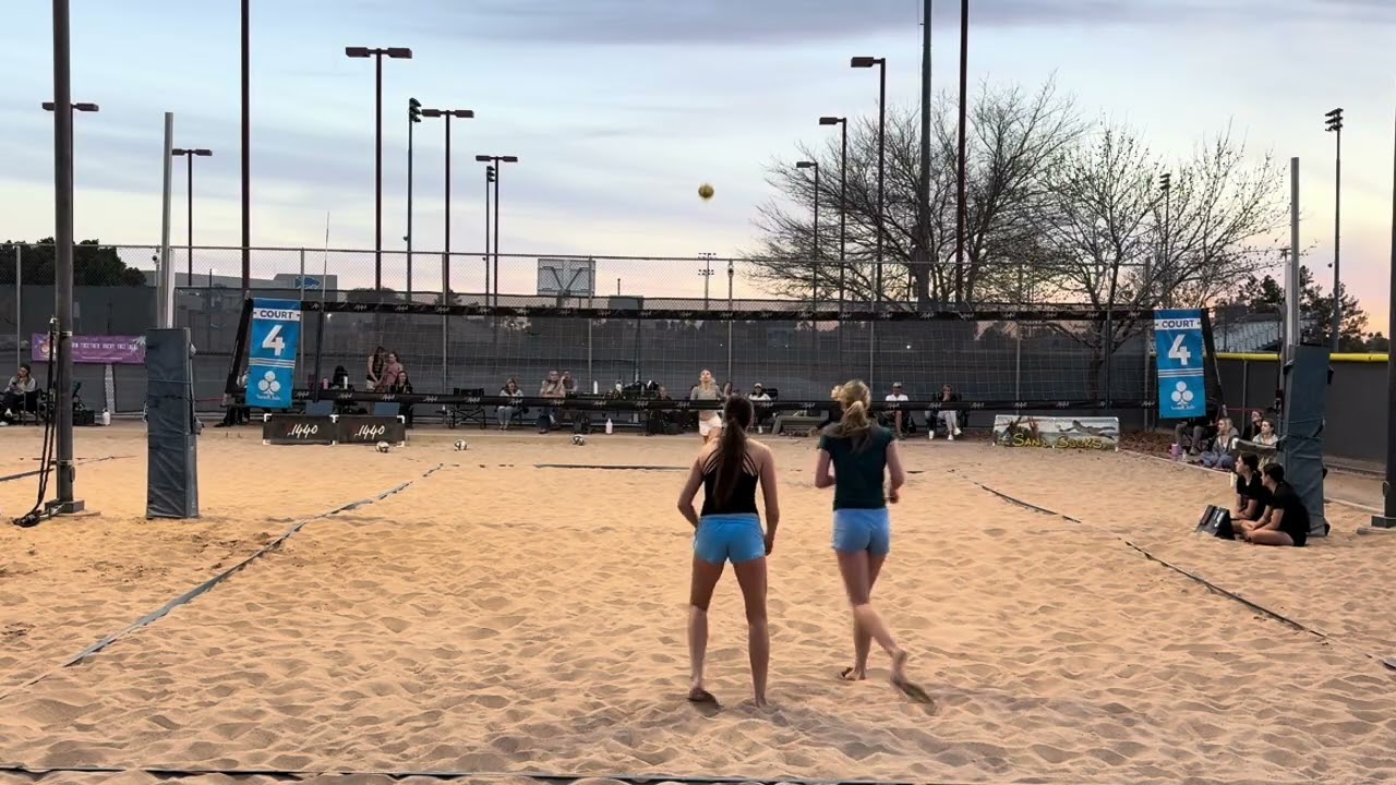 Kallie & Reese Beach VB 2 2/8/25 Lost 17-21