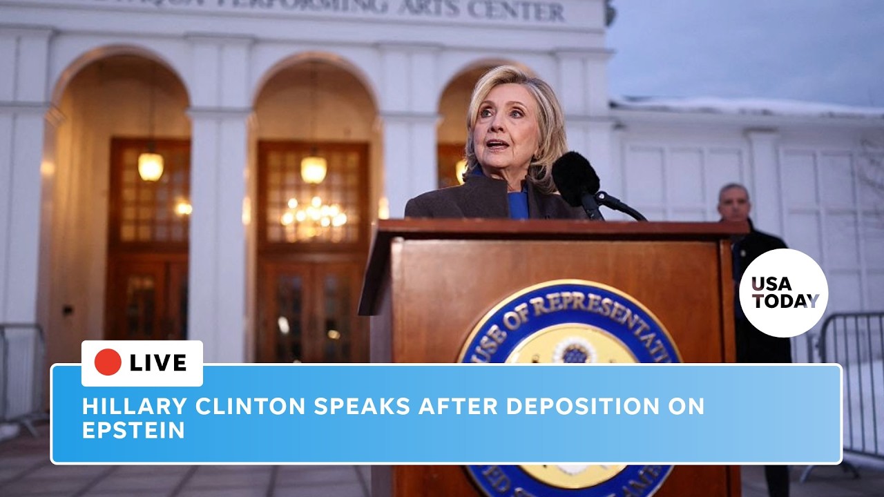 Hillary Clinton speaks after deposition on Epstein