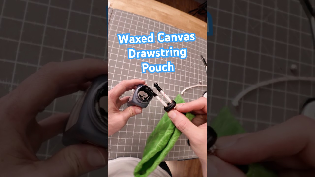 Warm-Up Project: Sewing a Waxed Canvas Drawstring Bag #sewing #bagmaking