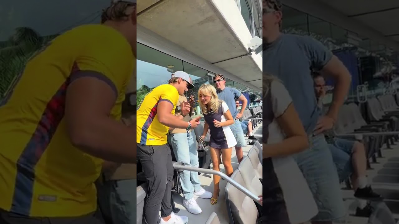 Sabrina Carpenter with a fan at the Ecuador vs Germany FIFA World Cup match ⚽🇪🇨🇩🇪 | June 25, 2026.