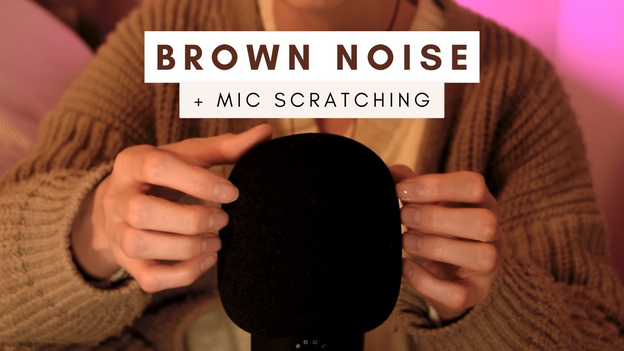 ASMR Fall Asleep to Brown Noise + Mic Scratching 💤 (no talking)