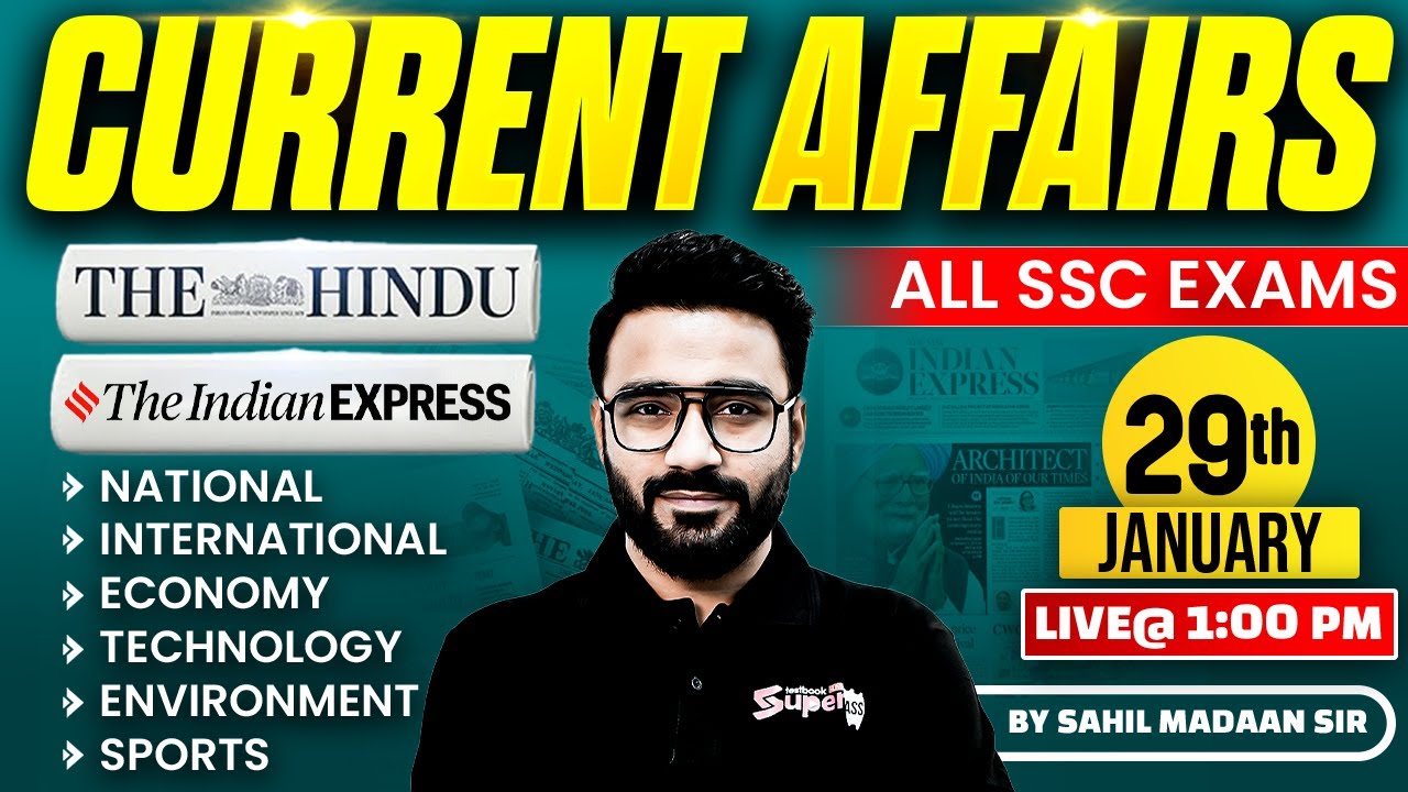 Current Affairs Today | 29 January Current Affairs 2026 | Daily Current Affairs Update by Sahil Sir