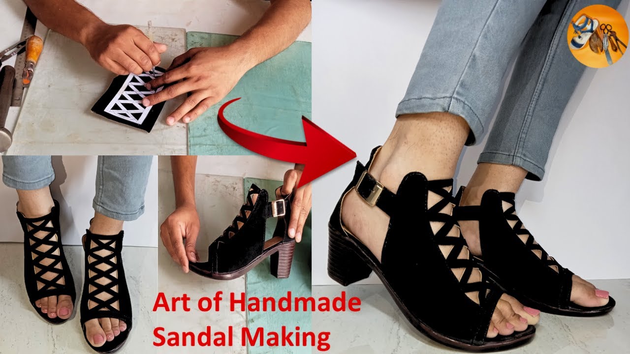 Art of Sandal Shoe Making | Handmade Sandal Making  with Simple Tools | Shoe Designing & Crafting