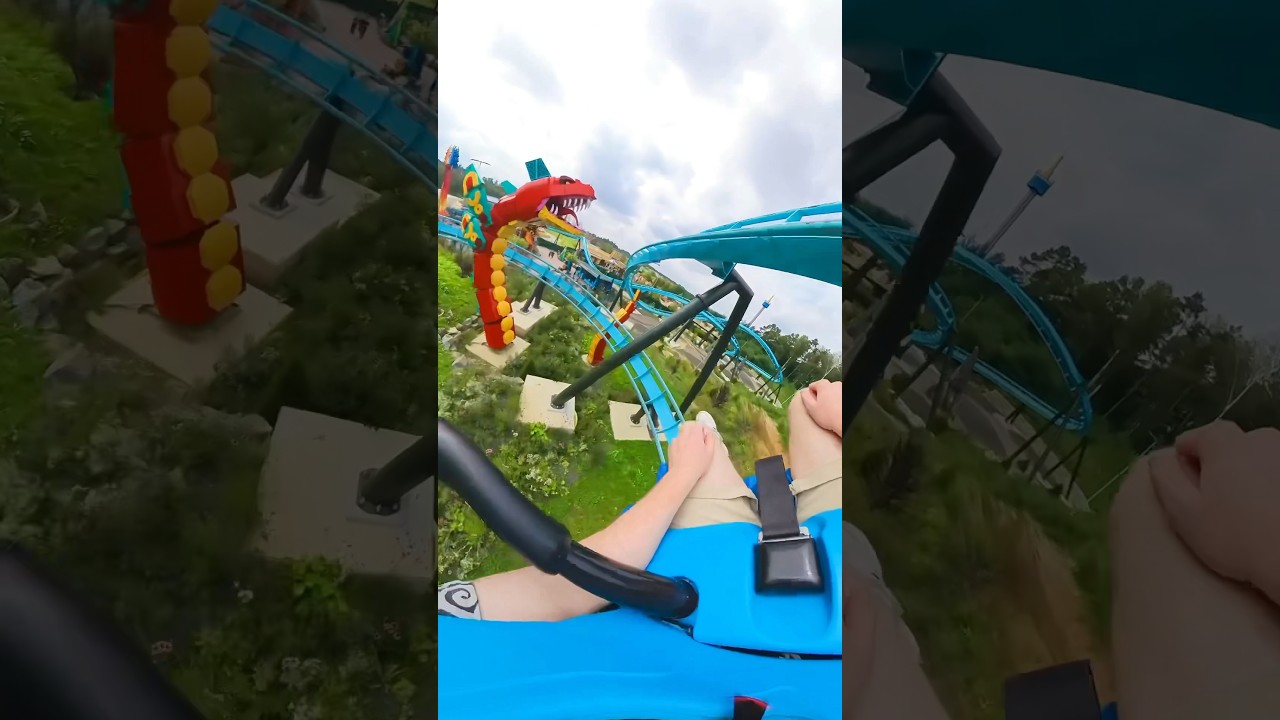 First LEGOLAND coaster with INVERSION in the world 🎢😎 #themepark #rollercoaster #legoland