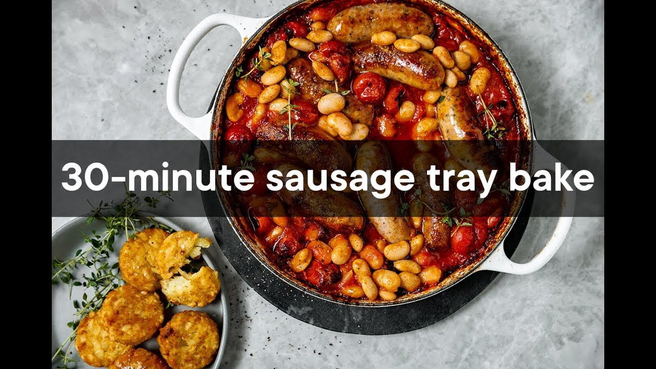 30-minute sausage tray bake | Woolworths TASTE Magazine