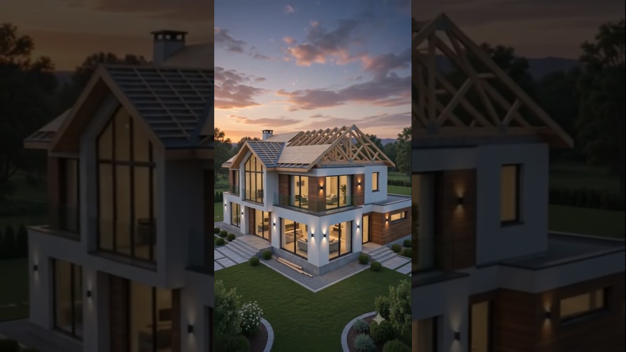 From Empty Land to Luxury Farmhouse 🏡✨ | AI House Design #Shorts