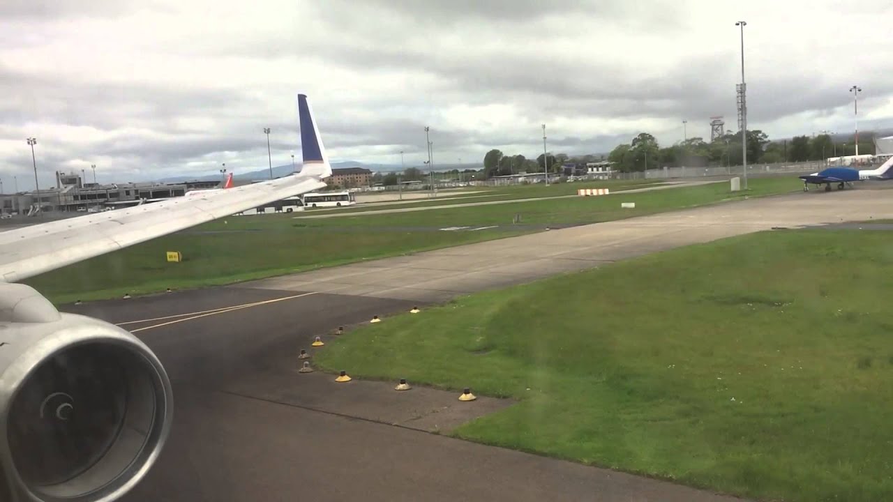 United Airlines 757-200 Pushback and Takeoff from Belfast