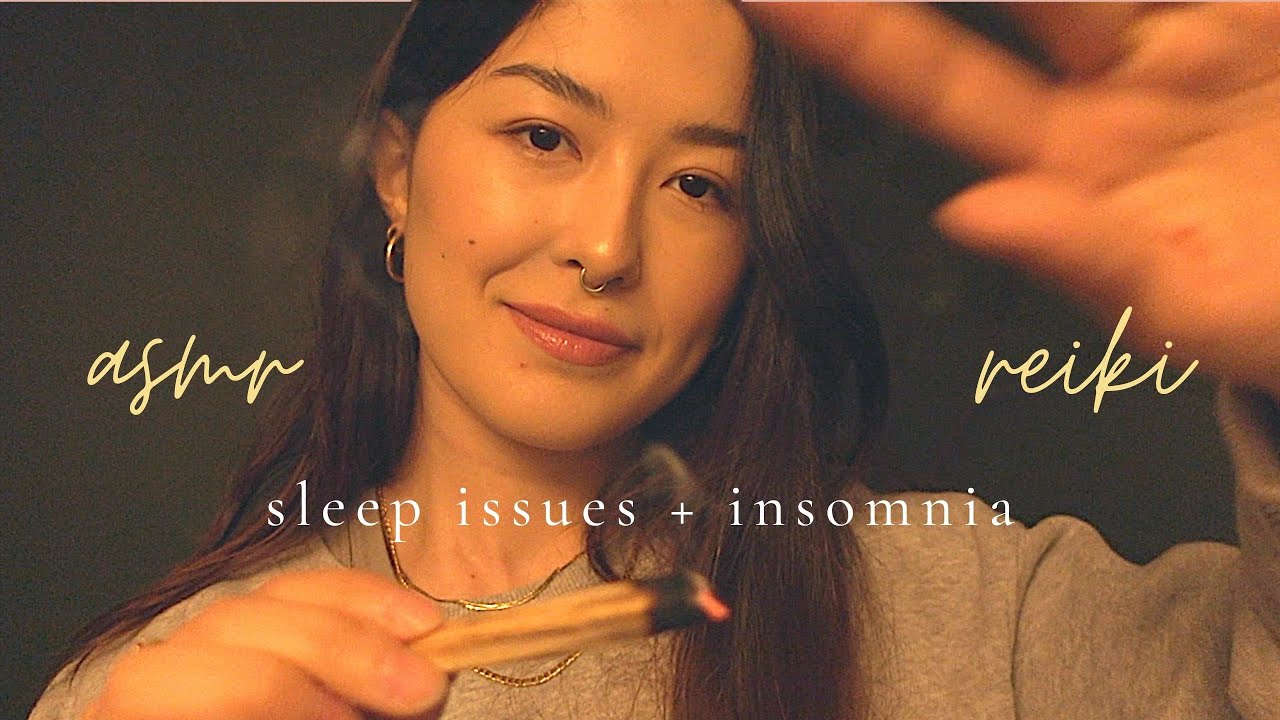 ASMR Reiki for Sleep 🌛Body Scan & Hypnosis to Fall Asleep Fast (Hand Movements, Finger Flutters)