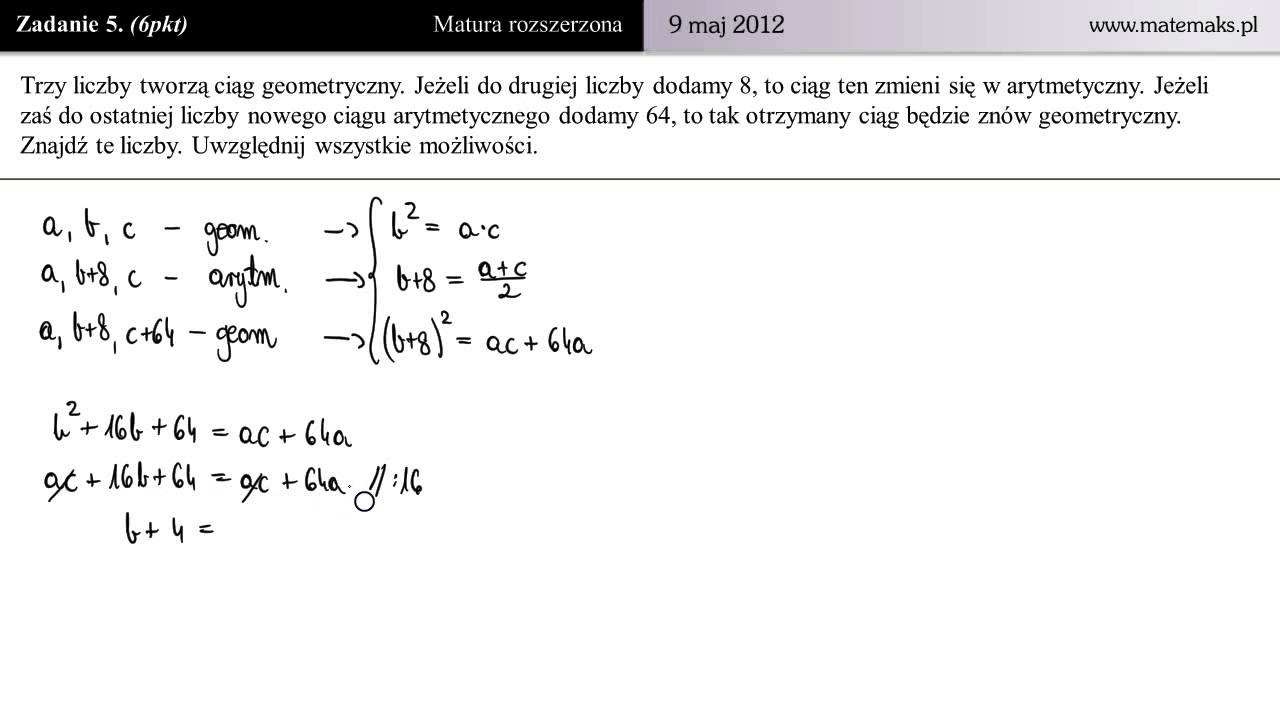 Matura rozszerzona z matematyki - 9 maja 2012 - zadanie 5