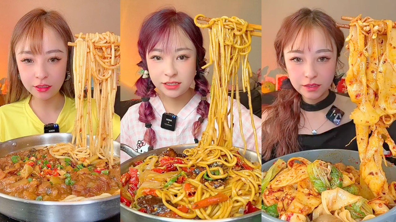 Braised Beef Noodles, Spicy Stir-Fry Noodles & Wide Chili Oil Noodles