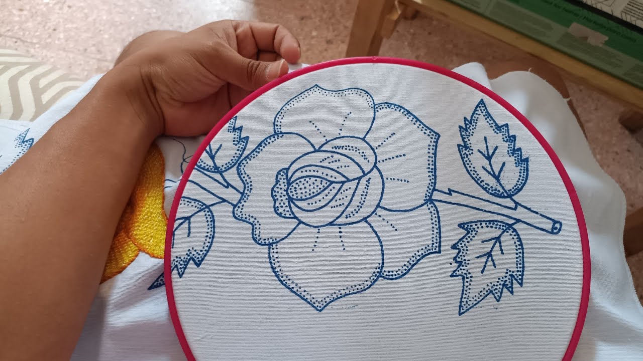 C&oacute;mo bordar una rosa 5 / 12 Manos Artesanas