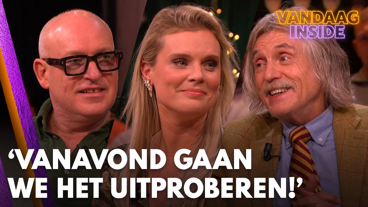 Ren&eacute; en Johan luisteren aandachtig naar seksuoloog Eveline: 'Vanavond gaan we het uitproberen'