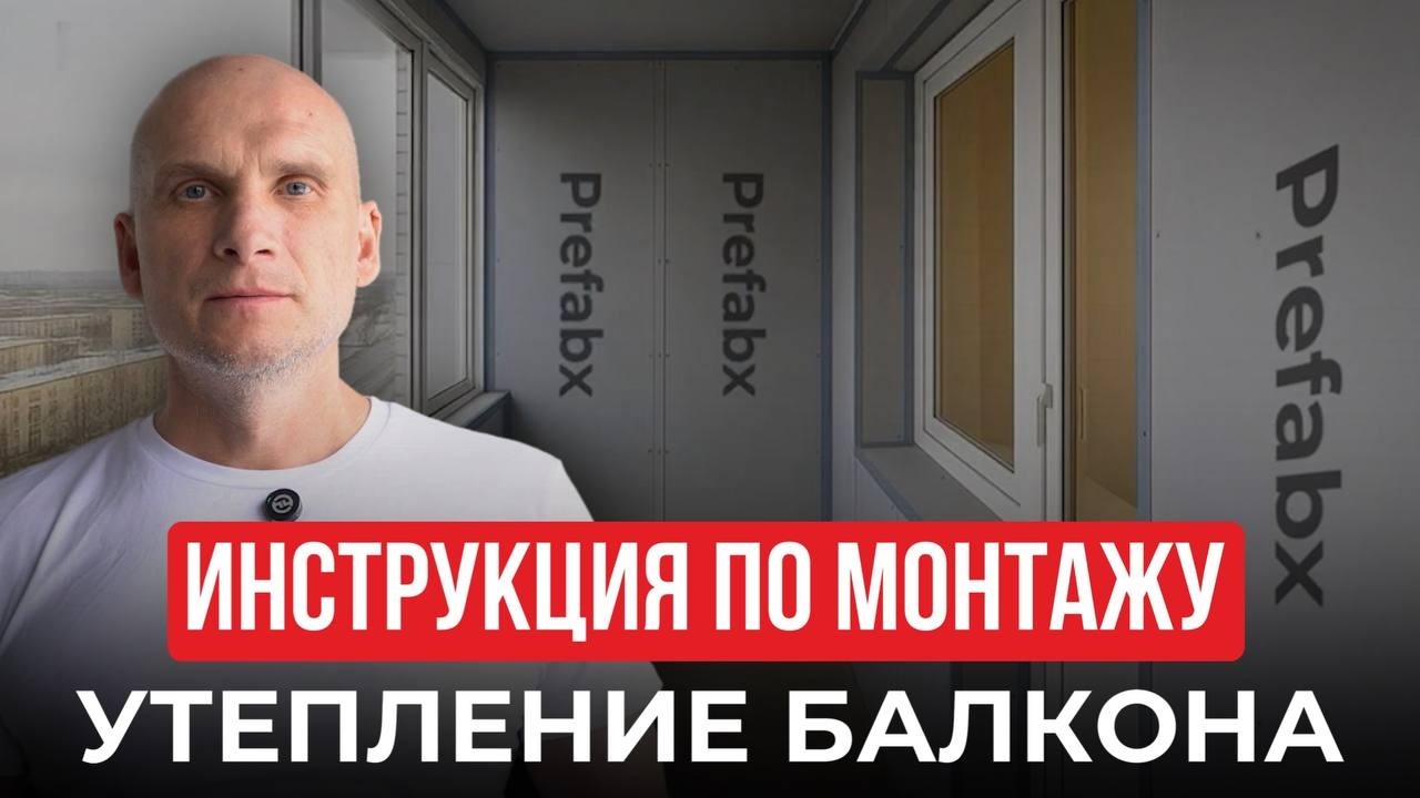 Утепление балкона за 1 день БЕЗ пеноплекса | Пошаговая инструкция Prefabx-плитами
