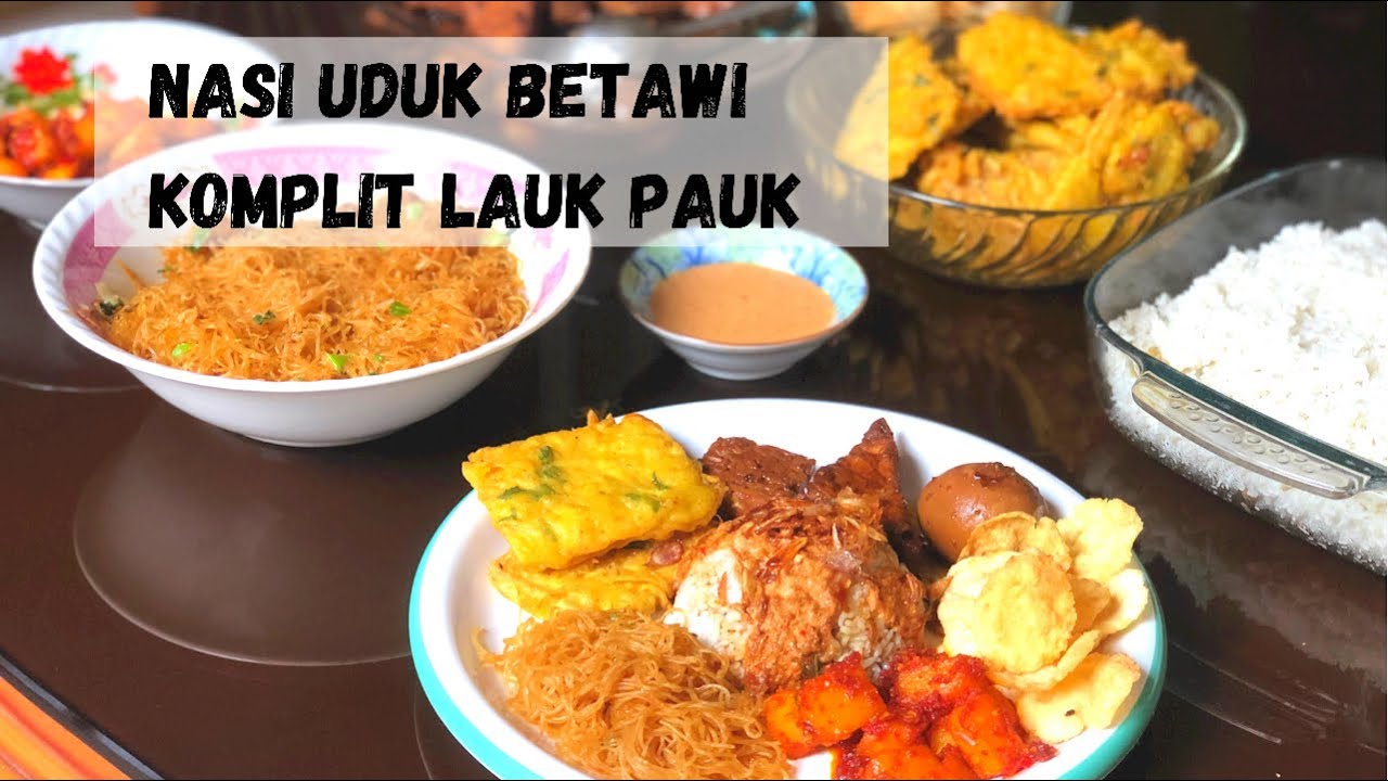 Resep Nasi Uduk Betawi Komplit Dengan Semur Tahu Telur & Sambal Kacang