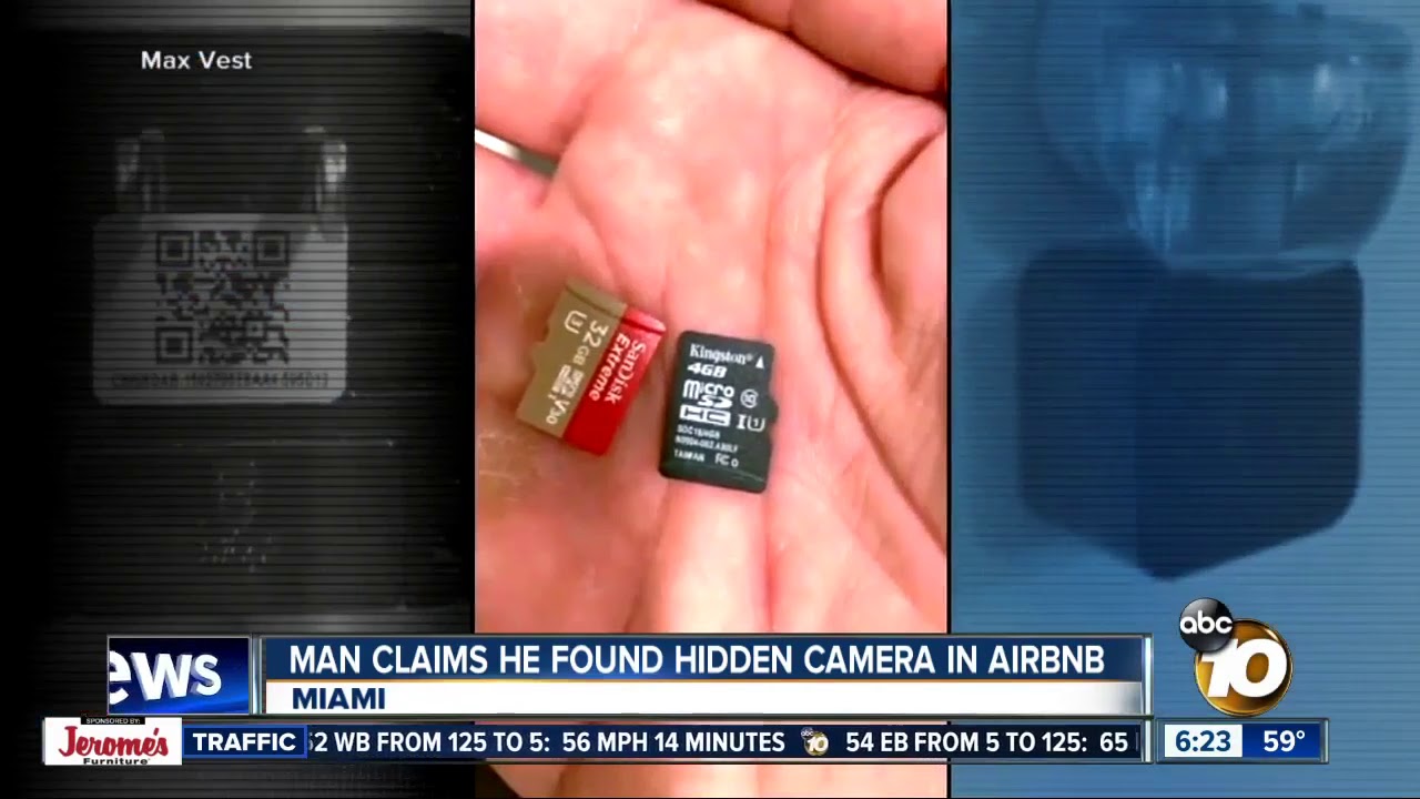 Man says he found hidden camera in Airbnb