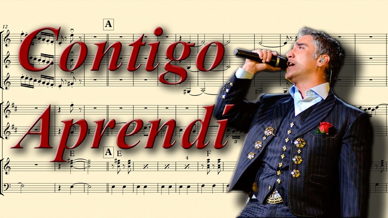 Contigo Aprendí. Partitura para mariachi. Partituras Multimedia.