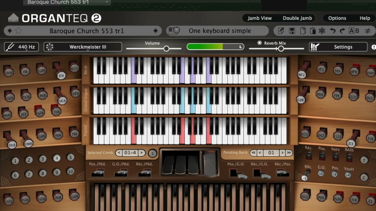 Bach Prelude and fugue 553 (Organteq 2 by Modartt)