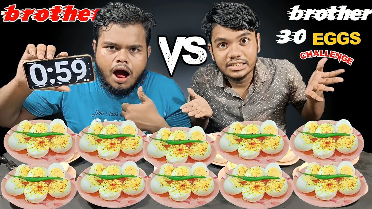30 Eggs Boil in 1 Minute Challenge | Brother vs Brother 🥚🔥||SK All Eating Show|| দুই ভাই চ্যালেঞ্জ 