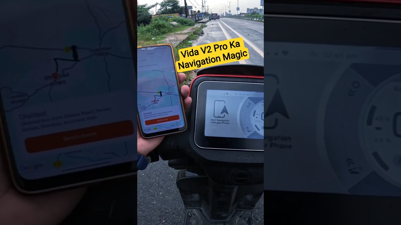Vida V2 Pro Navigation Demo 🔥 | Mobile App Se Scooter Display Par Map Kaise Lage | Hero Vida