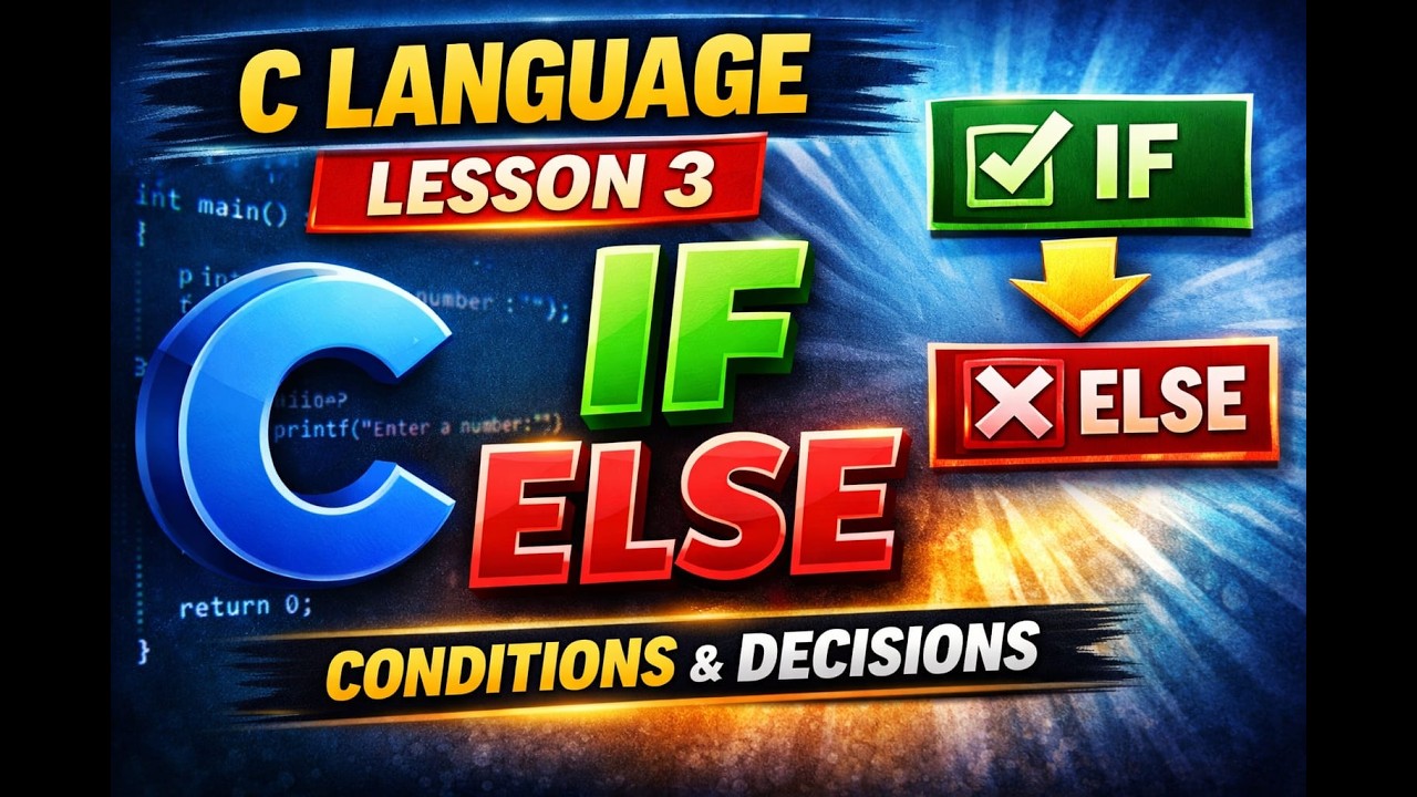 C Language Lesson 3: If Else Statement in Hindi | Beginners Tutorial