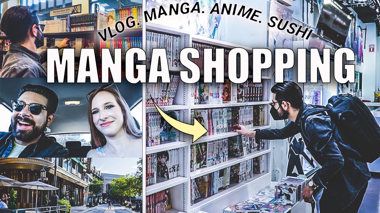 manga haul shopping vlog + day off in the city (anime, boba, new friends, sushi 🍣)