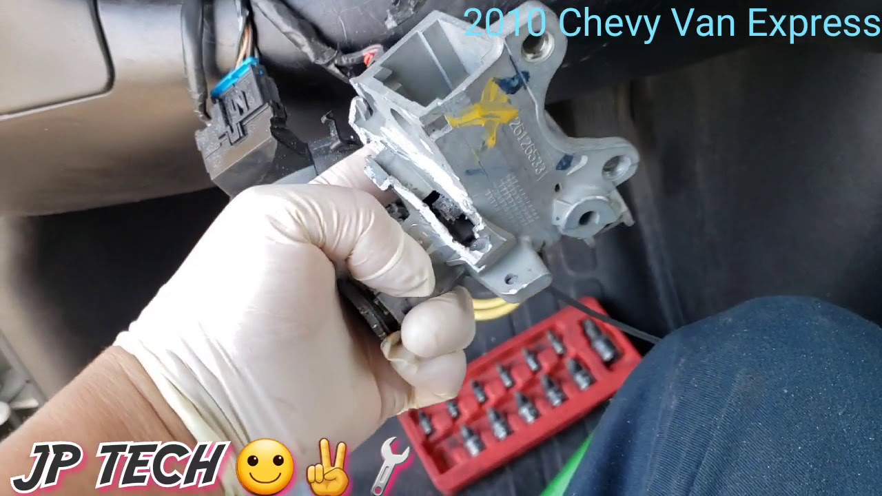 2009 - 2011 Chevy express como cambiar el housing de la llave de ignicion y el cilindro de la llave.