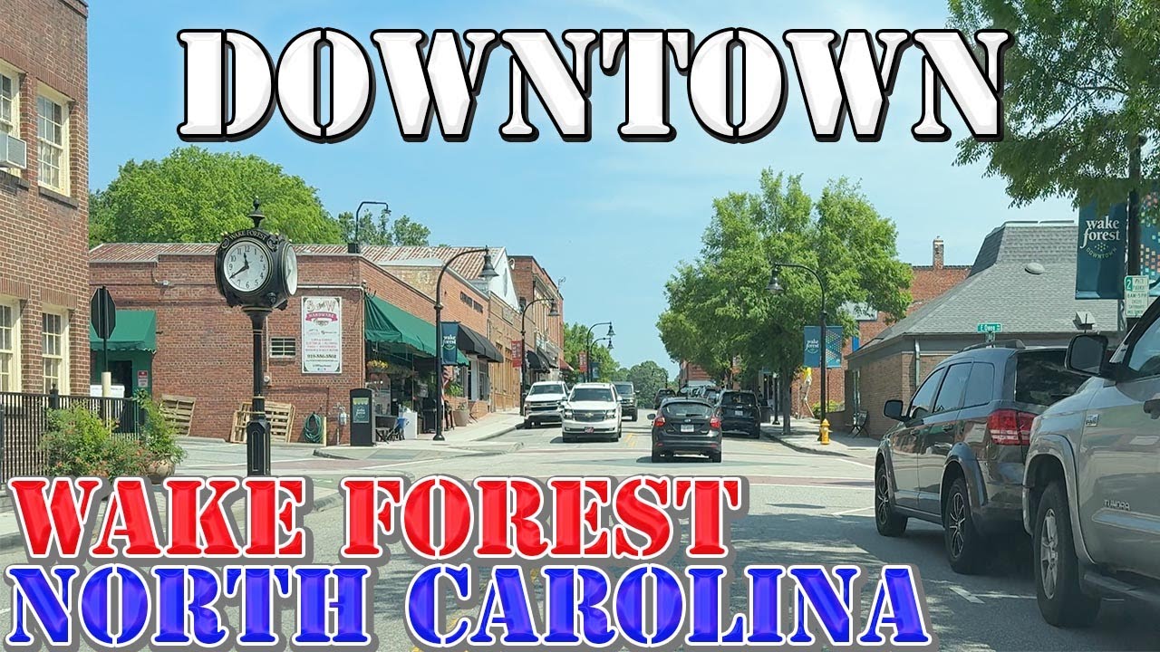 Wake Forest - North Carolina - 4K Downtown Drive