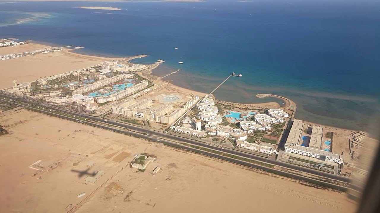 Anflug und Landung in Hurghada/Ägypten