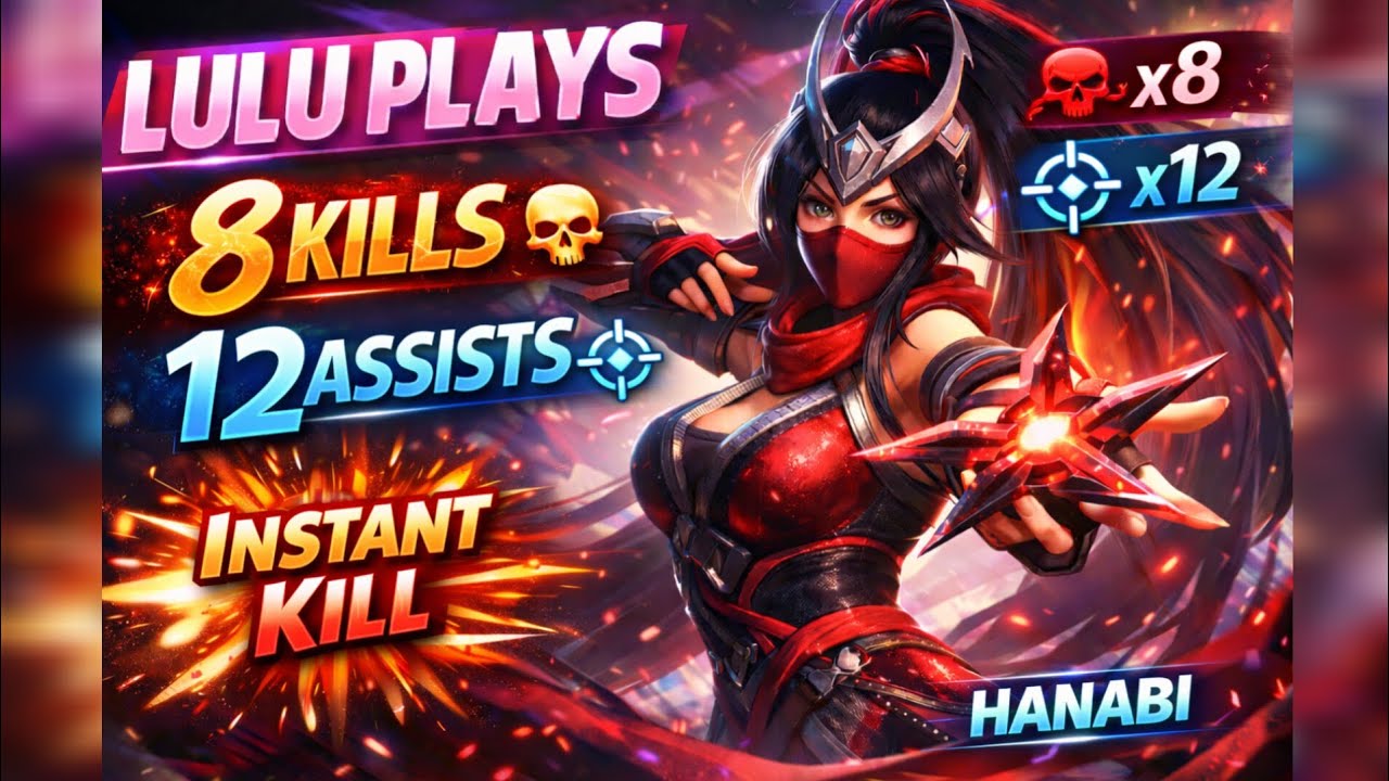 8 kills+12 assists!! Hanabi highest hero damage with 8 kills and 12 assists in a solo ranked match