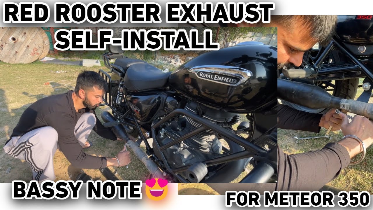 FITTING RED ROOSTER PERFORMANCE EXHAUST (METEOR 350) | MODIFIED BIKE | ROYAL ENFIELD METEOR 350 |
