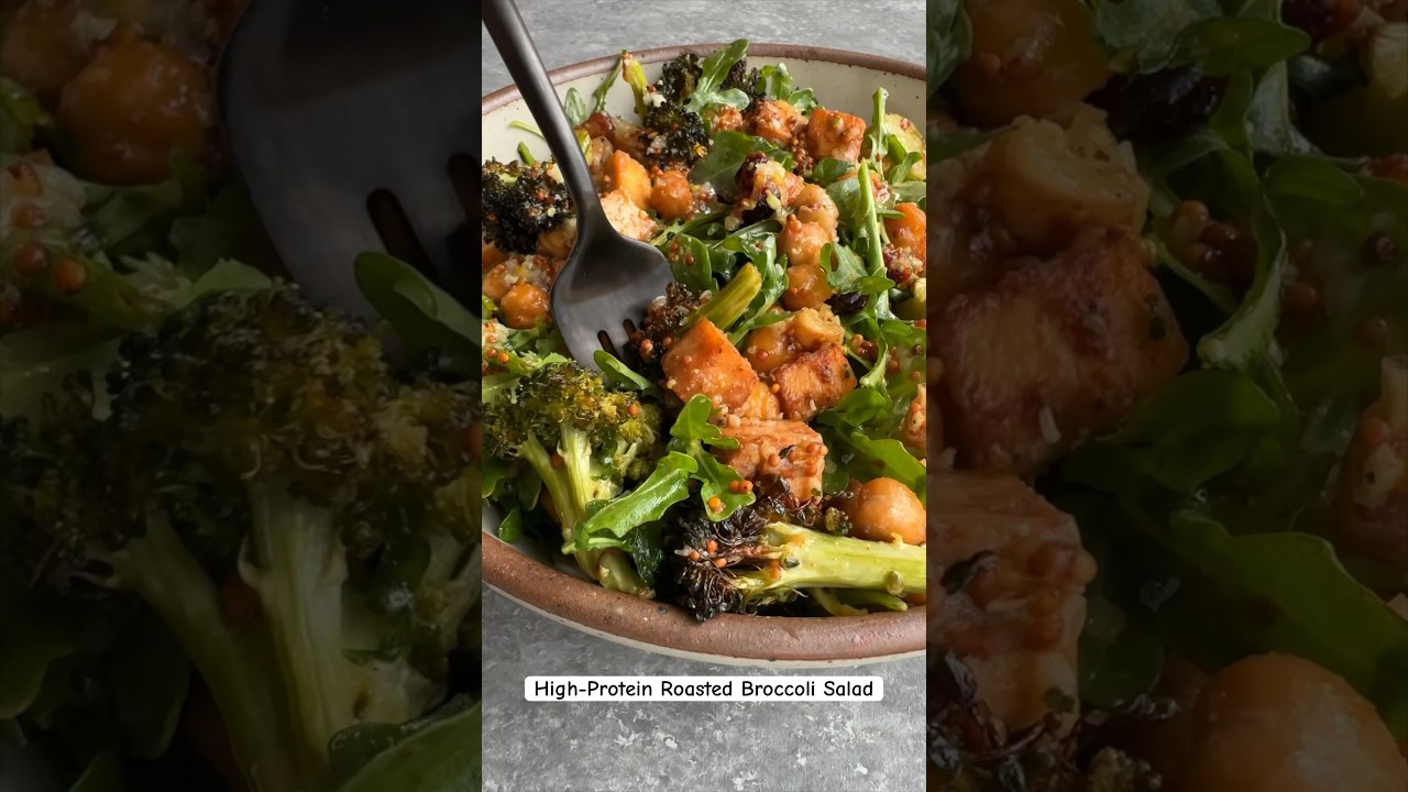 THE HEALTHIEST WAY TO EAT BROCCOLI @cookingforpeanuts Make my high-protein roasted broccoli salad